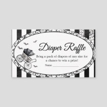 Gothic Carriage Halloween BabyShower Diaper Raffle Enclosure Card