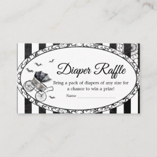 Gothic Carriage Halloween BabyShower Diaper Raffle Enclosure Card
