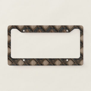 Gothic Carved Woodwork Pattern (1) License Plate Frame