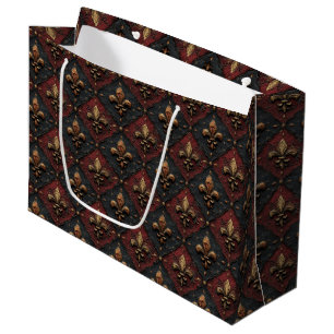 Gothic Carved Woodwork Pattern (2) Large Gift Bag