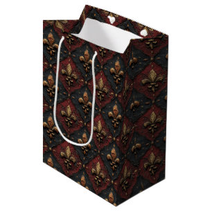 Gothic Carved Woodwork Pattern (2) Medium Gift Bag