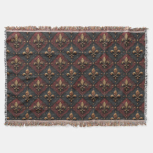 Gothic Carved Woodwork Pattern (2) Throw Blanket