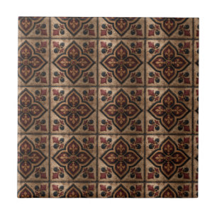 Gothic Carved Woodwork Pattern (3) Ceramic Tile