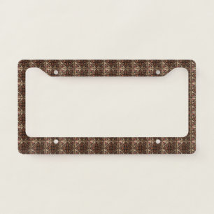 Gothic Carved Woodwork Pattern (3) License Plate Frame