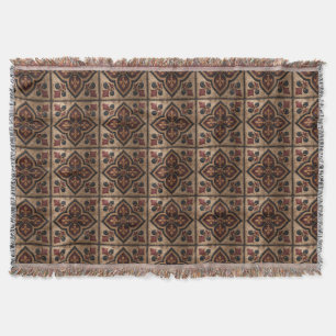 Gothic Carved Woodwork Pattern (3) Throw Blanket