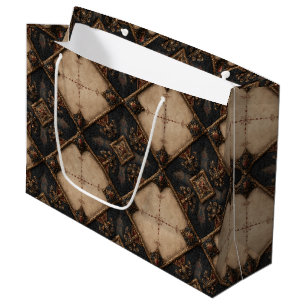 Gothic Carved Woodwork Pattern (4) Large Gift Bag