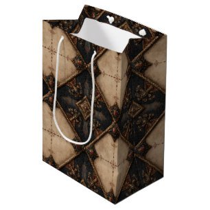 Gothic Carved Woodwork Pattern (4) Medium Gift Bag