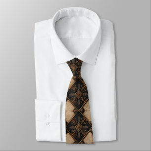 Gothic Carved Woodwork Pattern (4) Neck Tie