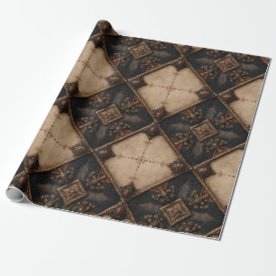 Gothic Carved Woodwork Pattern (4) Wrapping Paper