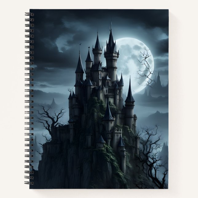 Gothic Castle at Midnight Notebook (Front)