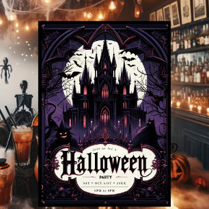 Gothic Castle Halloween Party Invitation