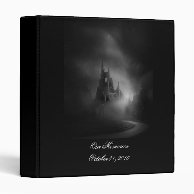 Gothic Castle Wedding Photo Album Binder (Front/Spine)