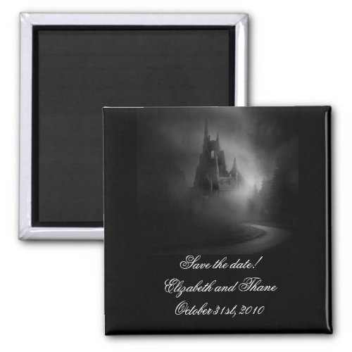 Gothic Castle Wedding Save the Date Magnet