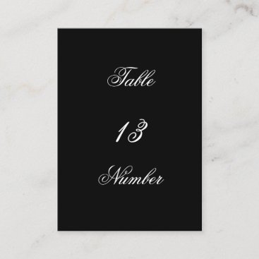 Gothic Castle Wedding Table Number Place Card