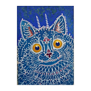 Gothic Cat Art: Louis Wain Acrylic Print