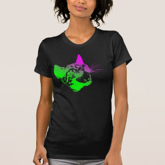Gothic Cat Feral Evil Scary Growl Fangs T-Shirt