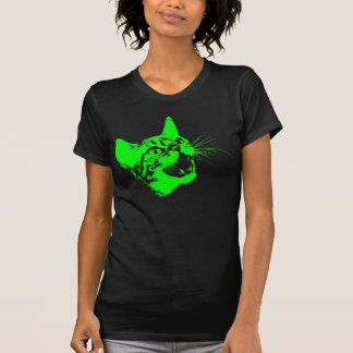 Gothic Cat Feral Evil Scary Growl Fangs T-Shirt