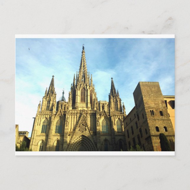 Gothic Cathedral Barcelona, Barri Gotic Postcard (Front)