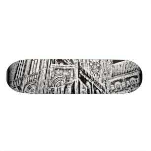 Gothic Cathedral: Black Skateboard Deck