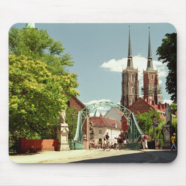 Gothic Cathedral in Wroclaw Mousepad (Front)