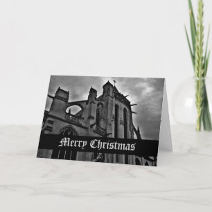 Gothic cathedral Merry Christmas Holiday Card