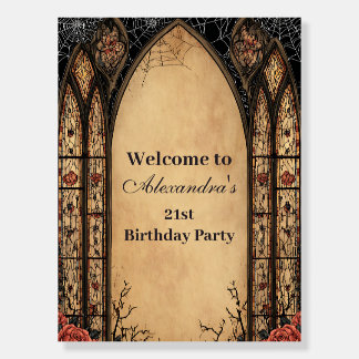 Gothic Cathedral Midnight Birthday Foam Board