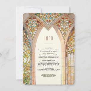 Gothic Cathedral Stained Glass Info Card