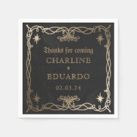 Gothic Celestial Fantasy Gold Ivy Wedding