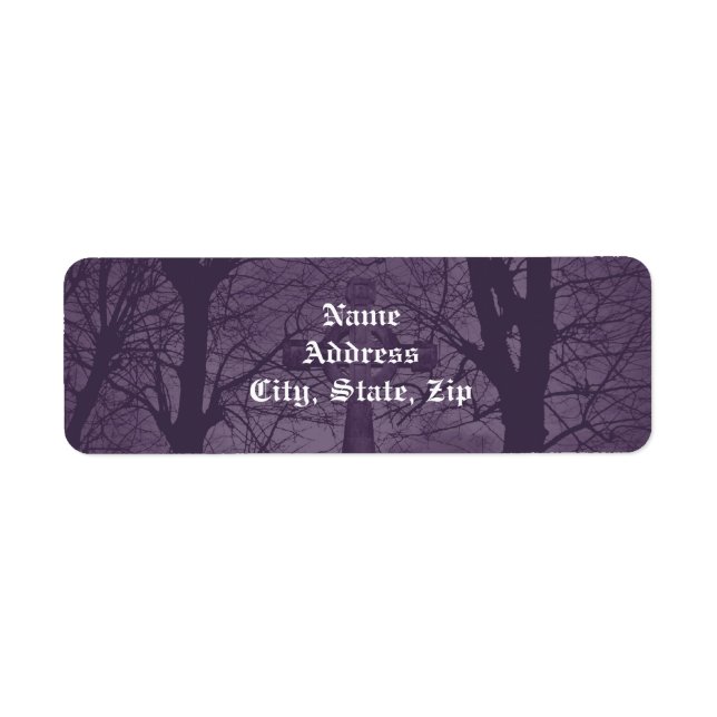 Gothic celtic cross tombstone dark and spooky label (Front)