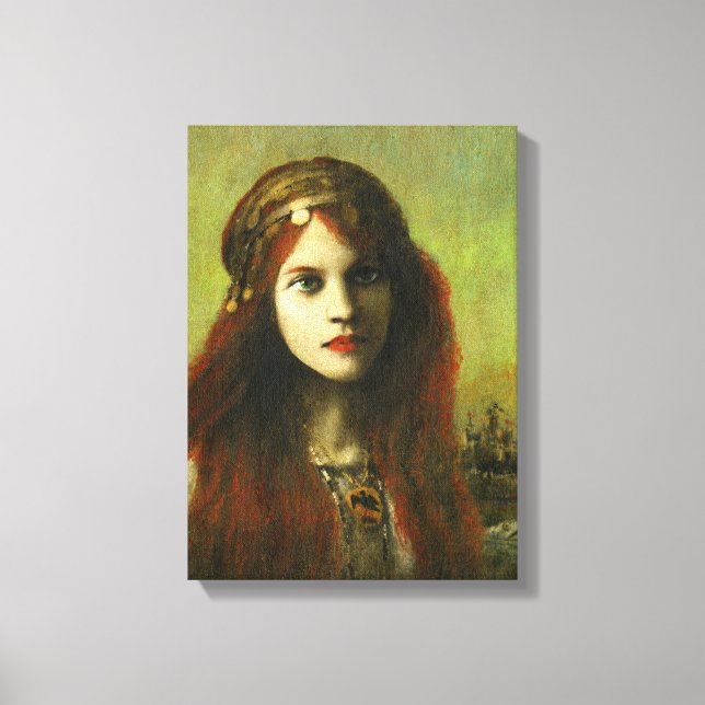 Gothic Celtic Girl Wrapped Canvas Print (Front)
