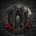 Gothic Cemetery Gazebo with Red Roses at Night Dart Board<br><div class="desc">90s Grunge, All Grown Up! Rich and sophisticated vampire-chic update to the dark, gothic feel of the early 1990s. With intense deep moody dusky hued colors for a luxurious, dramatic, or edgy palette. This 90s inspired vintage grunge texture features a gorgeous unisex (yet feminine) abstract design that adds perfect pop...</div>