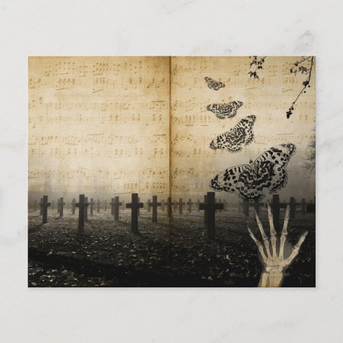 Gothic cemetery scrapbook paper