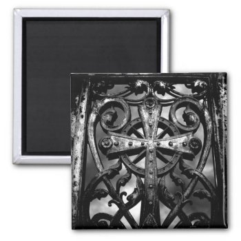 Gothic Cemetery Wrought Iron Celtic Cross In Heart Magnet by TheHopefulRomantic at Zazzle