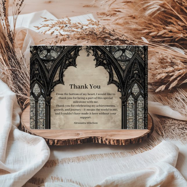 Gothic Chandelier Midnight Birthday Thank You Card (Creator Uploaded)