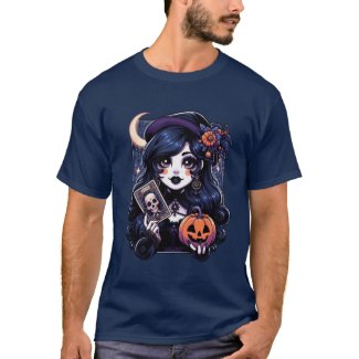 Gothic Charm Vintage Witches Pumpkin T-Shirt