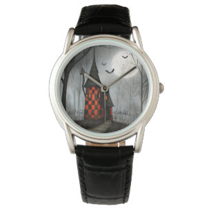 Gothic Checkerboard Halloween Tower Watch