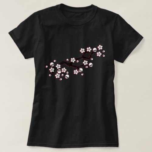 Gothic Cherry Blossoms T_Shirt