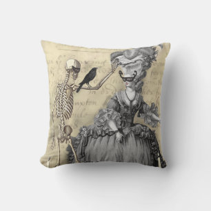 Gothic chic Masquerade Ball with candelabra Throw Pillow