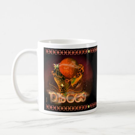 Gothic Chinese Zodiac Astrology Sign Pisces Coffee Mug