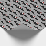 Gothic Christmas bats pattern Wrapping Paper