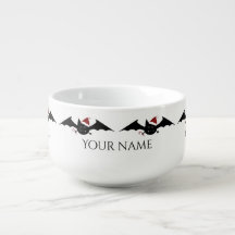 Gothic Christmas bats with your name