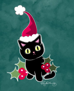 Goth Christmas Stockings Zazzle Gothic Christmas Cat Green Small Stocking