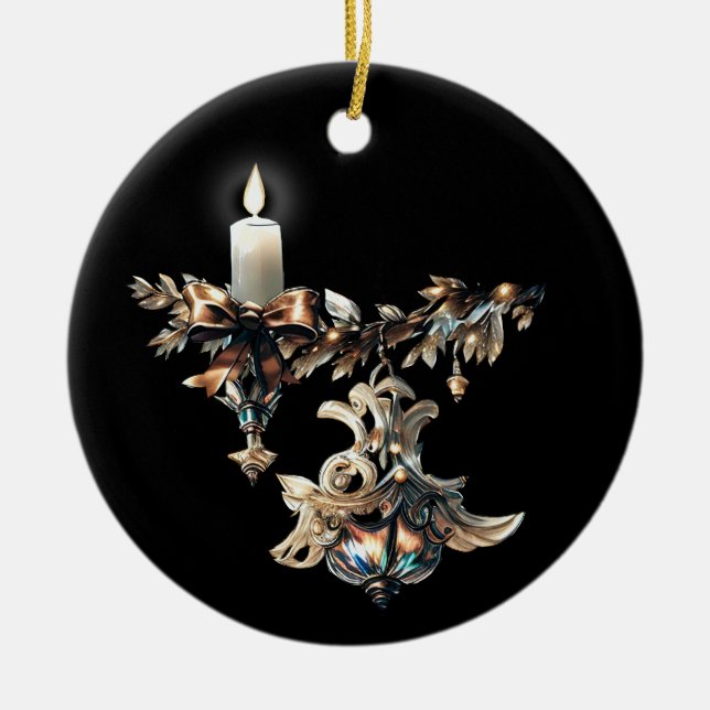 Gothic Christmas  Ceramic Ornament (Front)