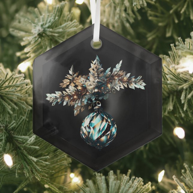 Gothic Christmas  Glass Ornament (Insitu)