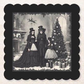 Gothic Christmas Paper Coaster