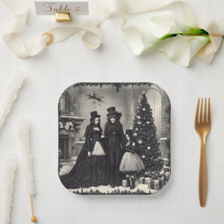Gothic Christmas Paper Plates