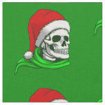 gothic christmas santa skull skeleton fabric