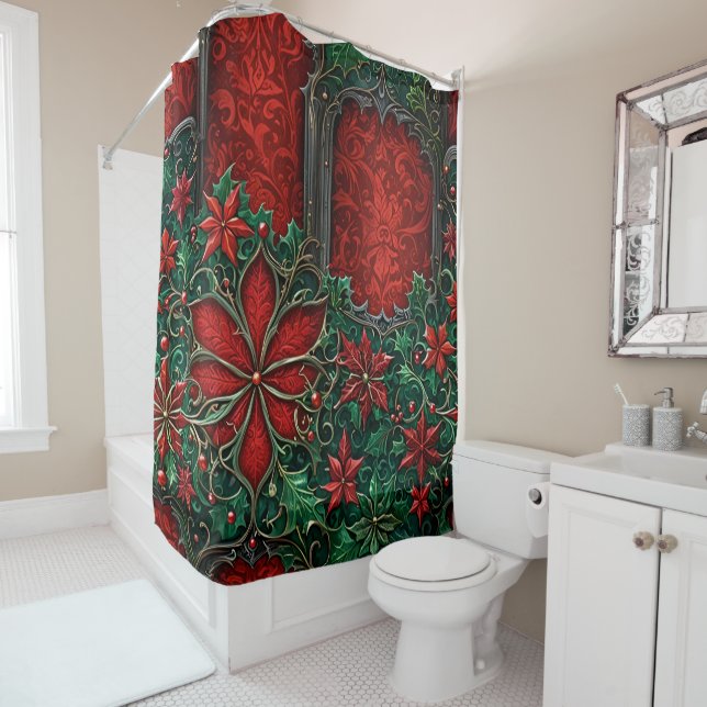 Gothic Christmas Shower Curtain (In Situ)