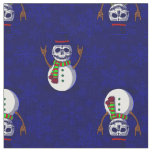 gothic christmas skeleton snowman gothmas creepmas fabric