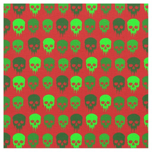 gothic christmas skull skeleton fabric